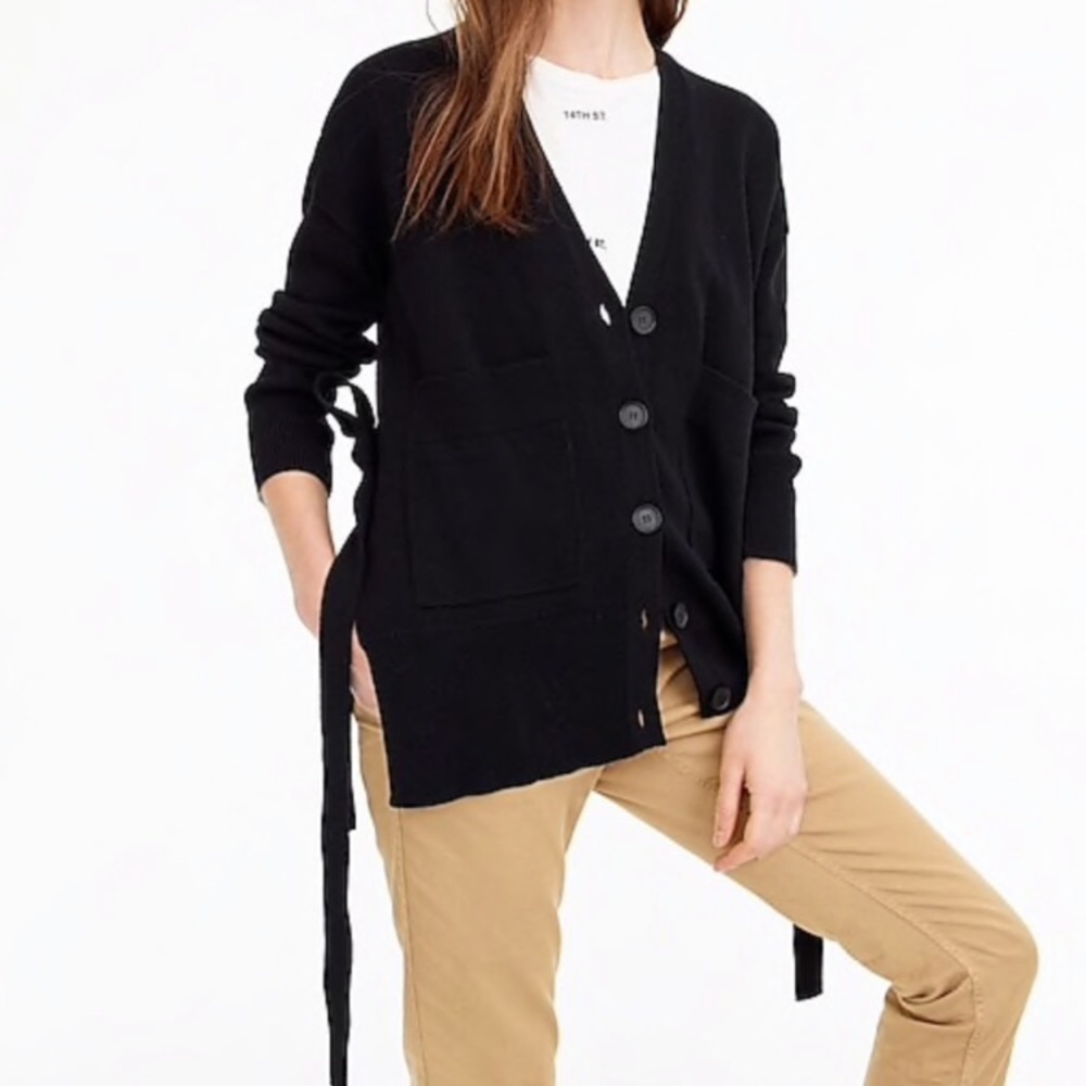 J crew cardigan with side ties